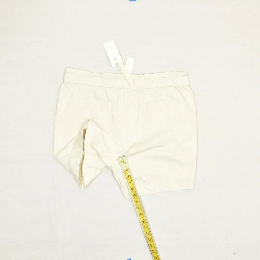 NEW Frye x Anthropologie Women Bermuda Drawstring Solid Cotton Beige Size 31 - Picture 6 of 8